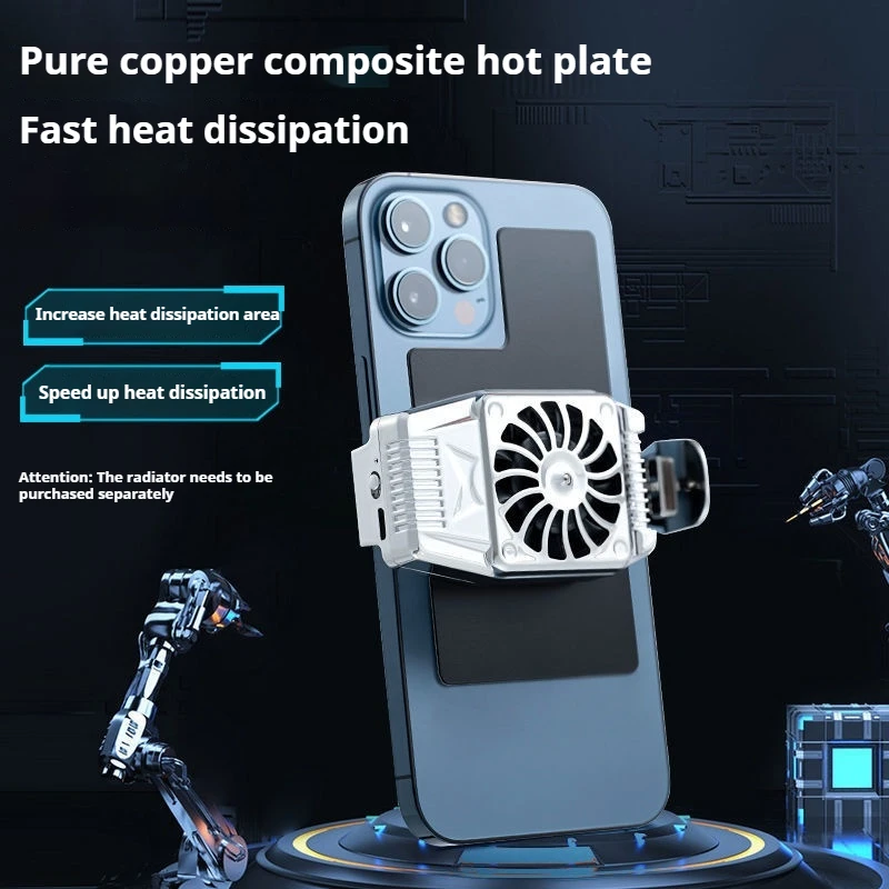 Game Mobile Phone Cooler Cooling Fin Patch Holder Copper Sheet Uniform Heat Dissipation Board Increases Dissipation Area thumbnail 5