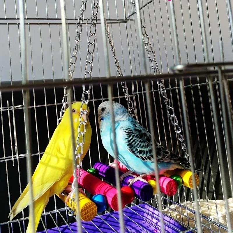 Chewable Parrot Chew Toy Cotton Rope Birds Toy Bite Bridge Bird Tearing Toys Cockatiels Training Hang Swings Birds Cage Supplies thumbnail 3