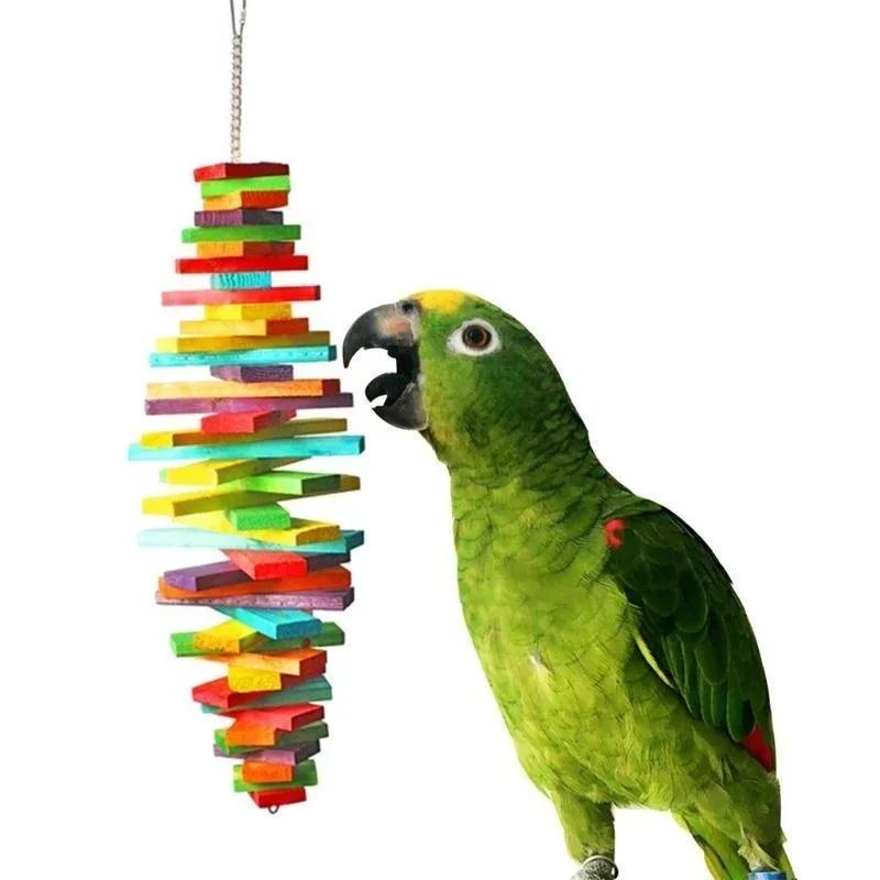 Chewable Parrot Chew Toy Cotton Rope Birds Toy Bite Bridge Bird Tearing Toys Cockatiels Training Hang Swings Birds Cage Supplies thumbnail 6