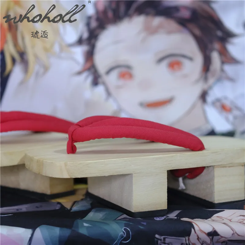 WHOHOLL Retro Japanese Wooden Clogs Cosplay Shoes Flip Flops Geta Man Women Slipper Summer slides Indoor Slippers thumbnail 3