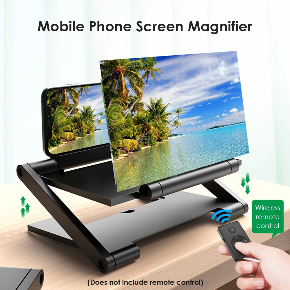 8 inch 3D HD Cell Phone Screen Amplifier Bracket Foldable Display Enlarged Magnifying Stand Mobile Video Magnifier Desk Holder thumbnail 6