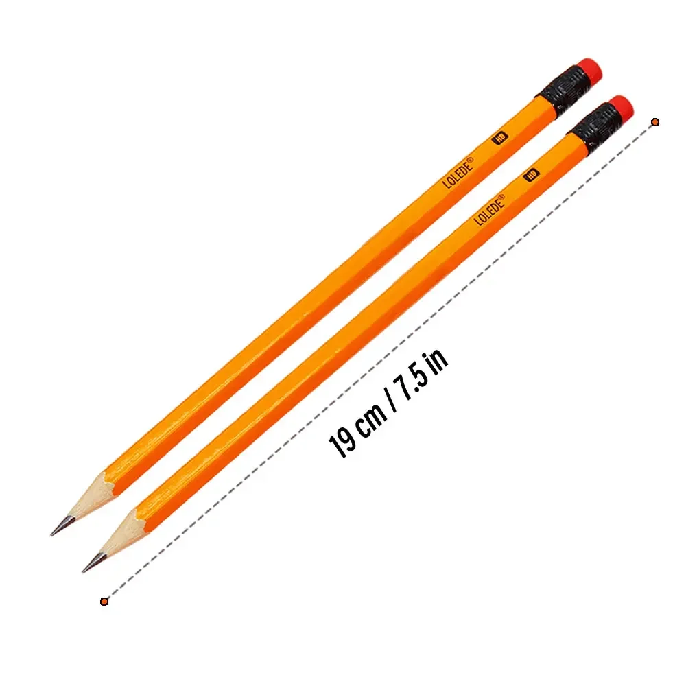 1/5/10Pcs HB Yellow Holder Sketch Pencil Wooden Lead Pencils Childrens Writing Pencils Office Painting Drawing School Stationery thumbnail 2