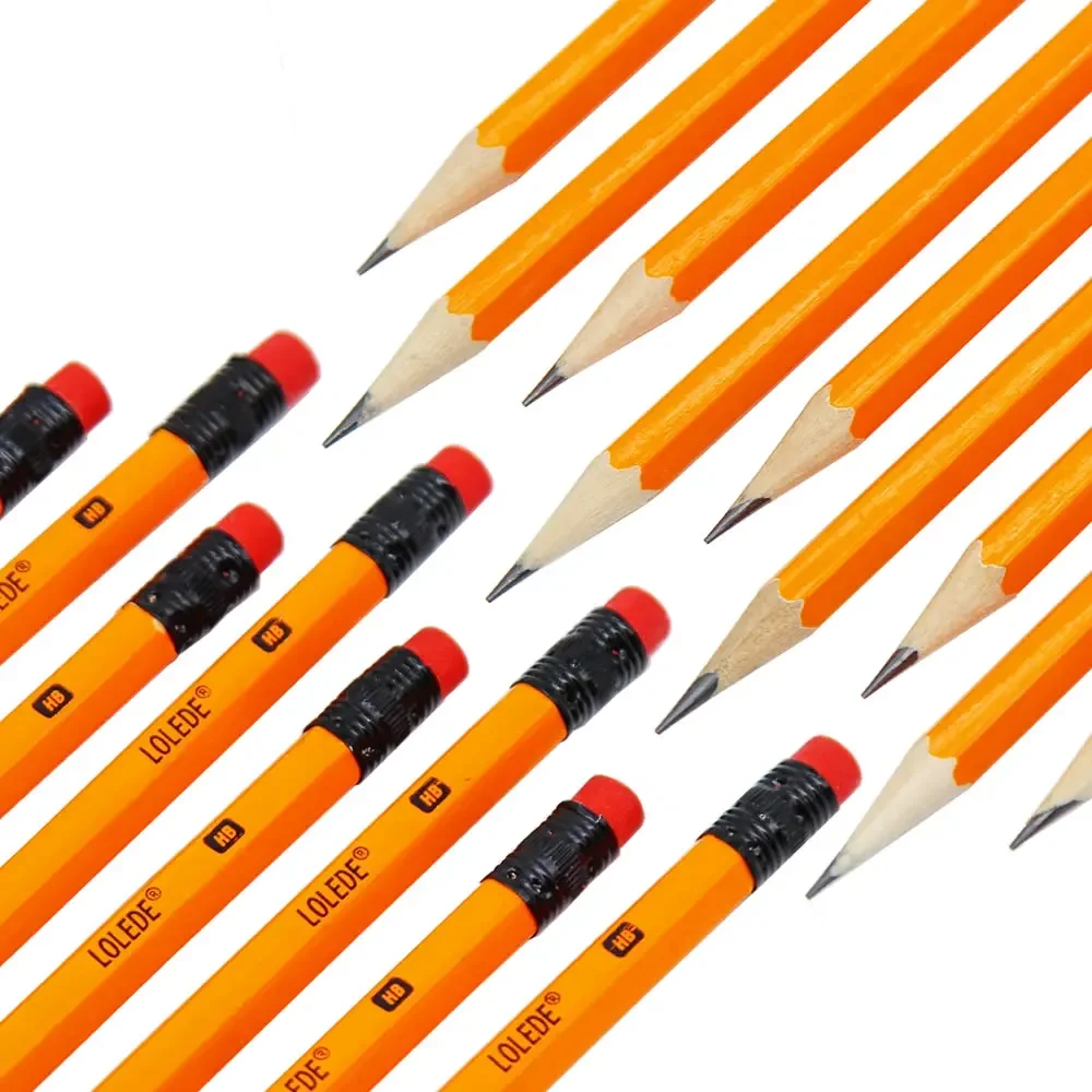 1/5/10Pcs HB Yellow Holder Sketch Pencil Wooden Lead Pencils Childrens Writing Pencils Office Painting Drawing School Stationery thumbnail 6