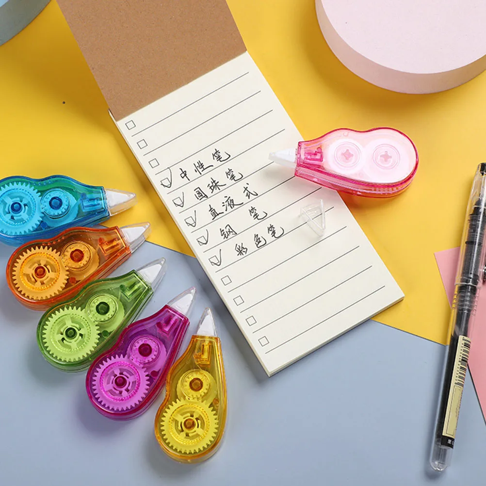 6Pcs Portable Correction Tape Stationery Eraser Convenient for Daily Use Cute Kawaii School Student Accessories thumbnail 6