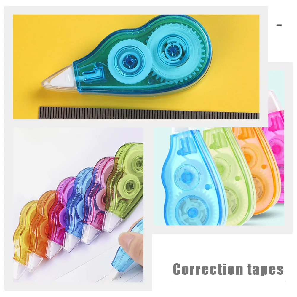 6Pcs Portable Correction Tape Stationery Eraser Convenient for Daily Use Cute Kawaii School Student Accessories thumbnail 5