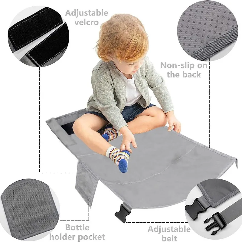 Kid's Airplane Footrest Airplane Travel Bed Portable Children's Travel Airplane Seat Extension Extender thumbnail 4