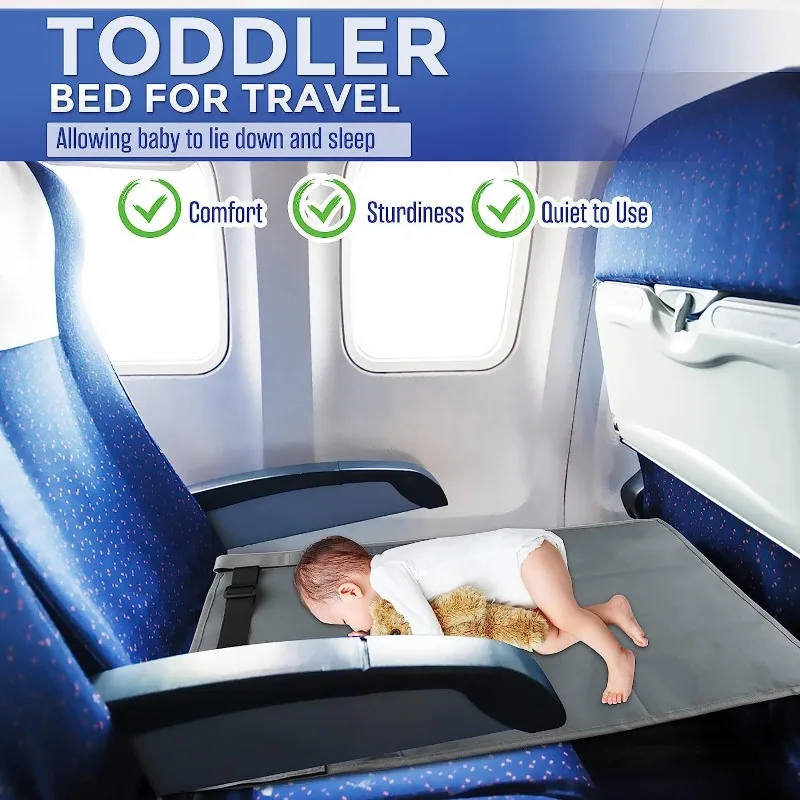 Kid's Airplane Footrest Airplane Travel Bed Portable Children's Travel Airplane Seat Extension Extender thumbnail 2