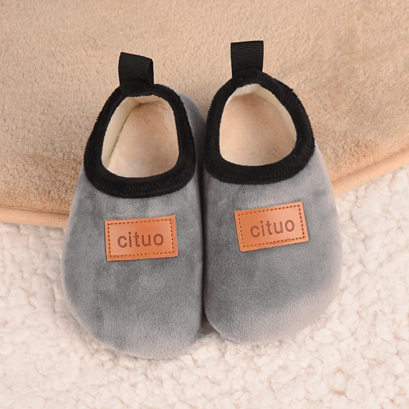 Winter Children Floor Shoes For Baby Slippers Kids Plush Warm Boys Girl Soft Anti-slip Nursey Indoor School Kids Shoes thumbnail 4