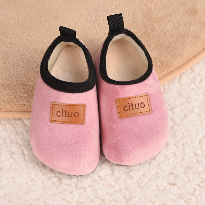 Winter Children Floor Shoes For Baby Slippers Kids Plush Warm Boys Girl Soft Anti-slip Nursey Indoor School Kids Shoes thumbnail 3