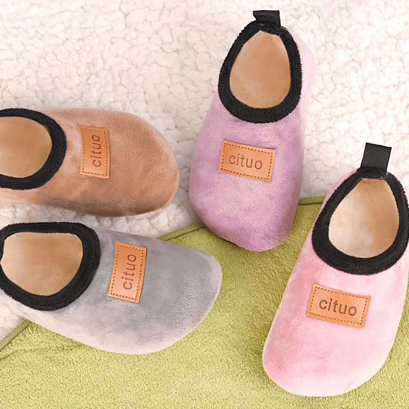 Winter Children Floor Shoes For Baby Slippers Kids Plush Warm Boys Girl Soft Anti-slip Nursey Indoor School Kids Shoes thumbnail 2