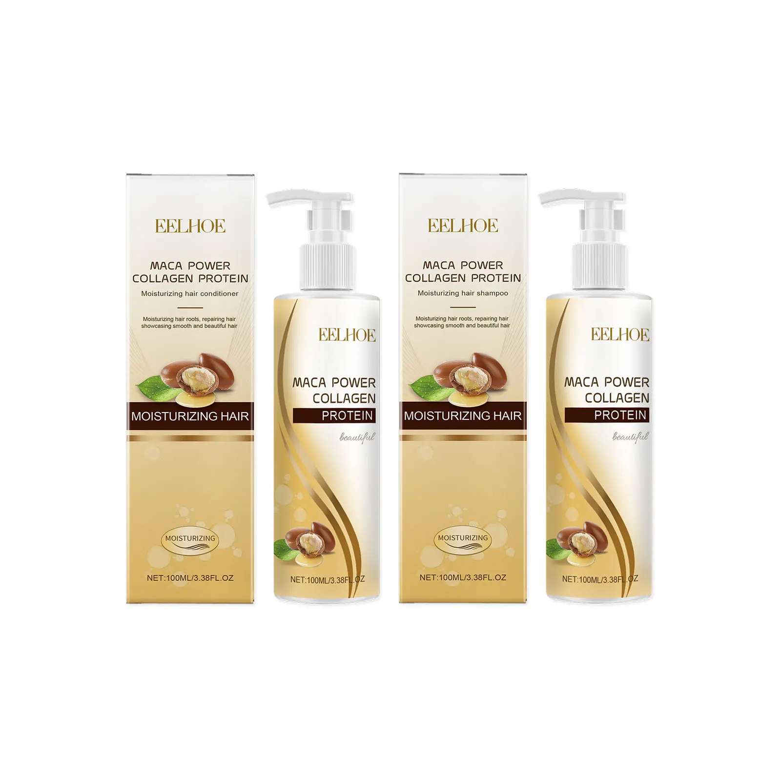 Collagen Shampoo and Conditioner for Hair Cleaning Scalp Nourish Hair Strengthening Shampoo Keratin Repair Mask Soft Hair Care thumbnail 2