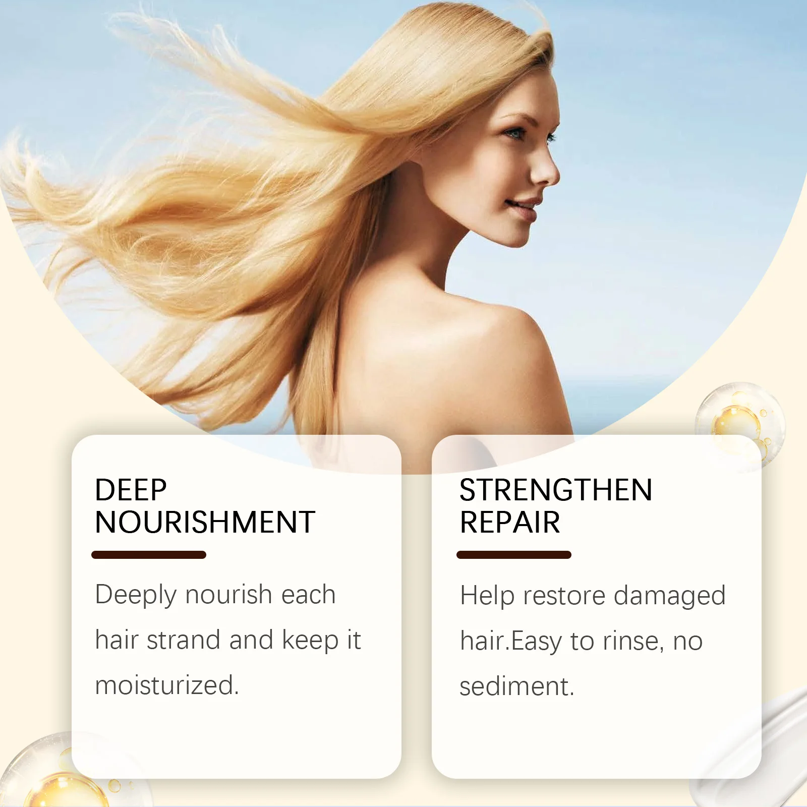 Collagen Shampoo and Conditioner for Hair Cleaning Scalp Nourish Hair Strengthening Shampoo Keratin Repair Mask Soft Hair Care thumbnail 3