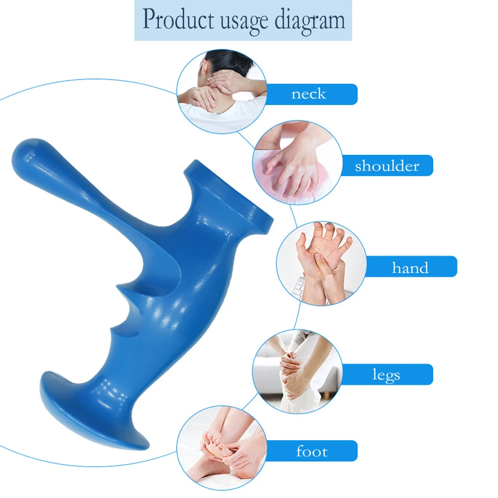 T-shaped Massager Thumb Finger Pressure Press Trigger Point Manual Deep Physiotherapy Massage Tools Full Body Muscle Relax Stick thumbnail 3