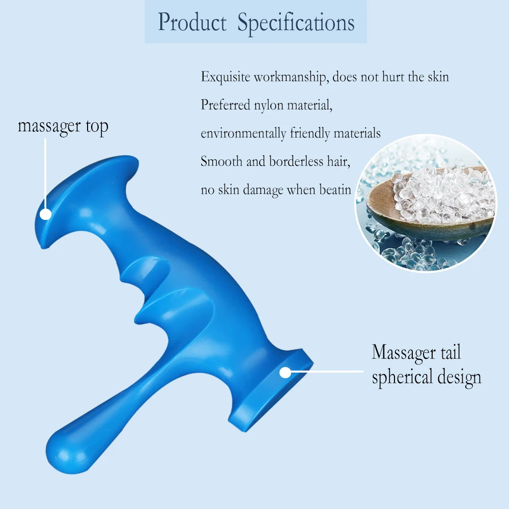 T-shaped Massager Thumb Finger Pressure Press Trigger Point Manual Deep Physiotherapy Massage Tools Full Body Muscle Relax Stick thumbnail 5