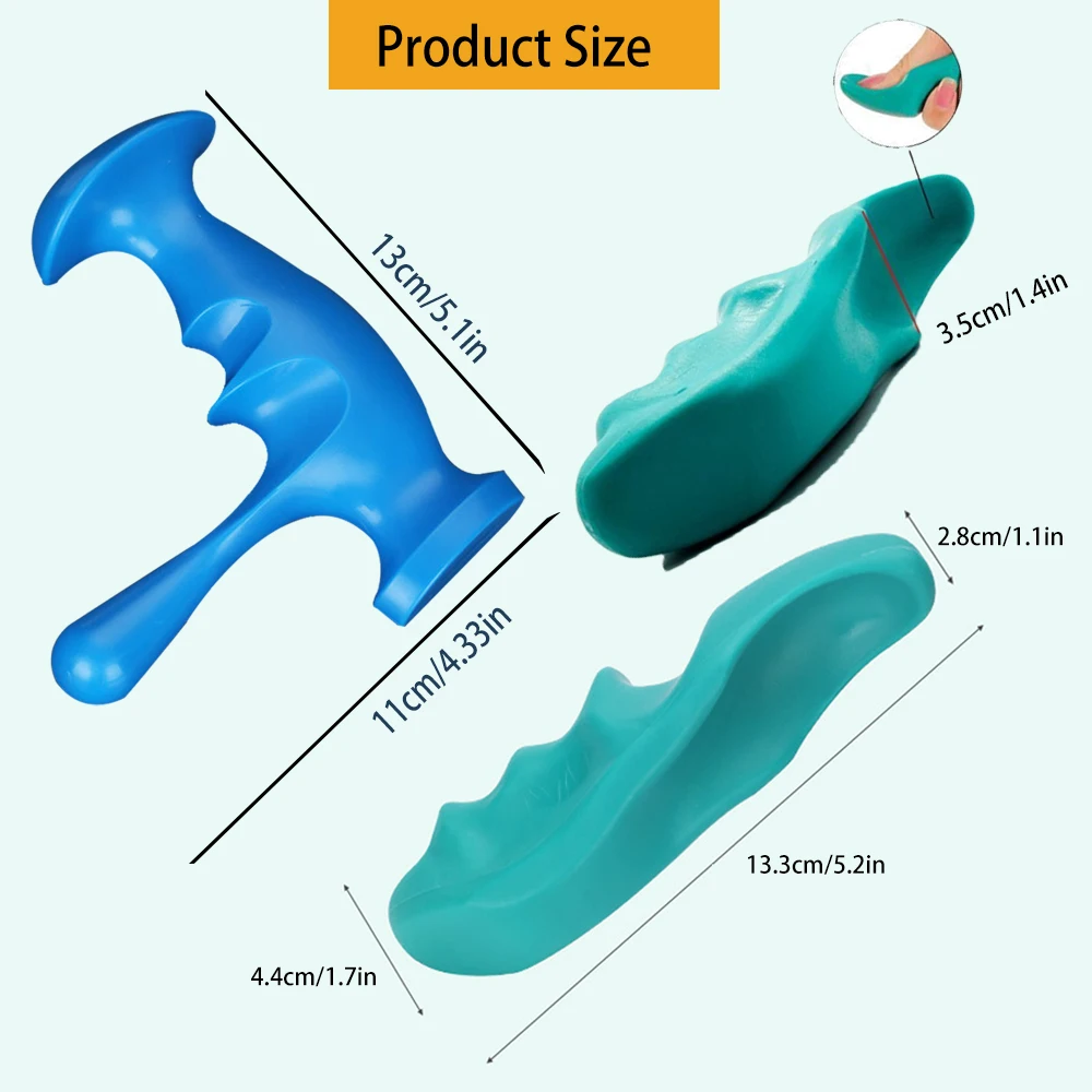 T-shaped Massager Thumb Finger Pressure Press Trigger Point Manual Deep Physiotherapy Massage Tools Full Body Muscle Relax Stick thumbnail 6