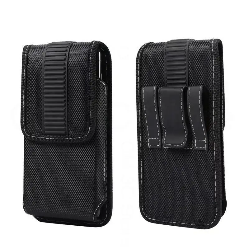 Belt Clip Cell Phone Case For Galaxy S21 S20 S22 Plus S8 S9 S10 For Samsung S22 Ultra Universal Oxford Fabric Leather Case Case thumbnail 3