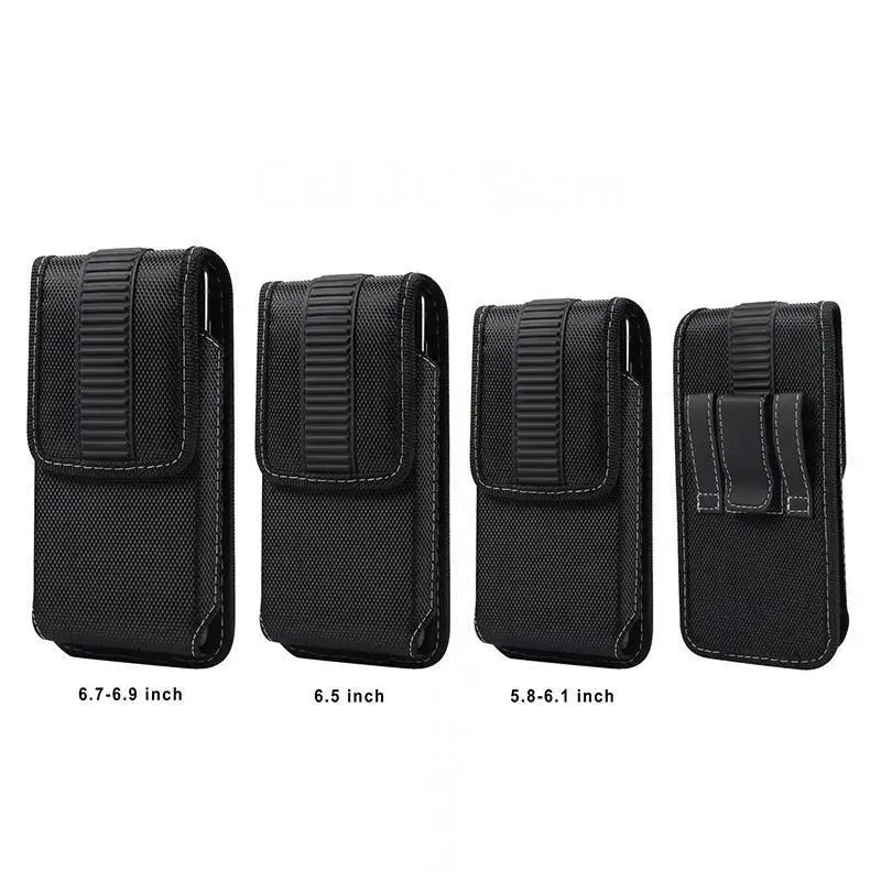 Belt Clip Cell Phone Case For Galaxy S21 S20 S22 Plus S8 S9 S10 For Samsung S22 Ultra Universal Oxford Fabric Leather Case Case thumbnail 2
