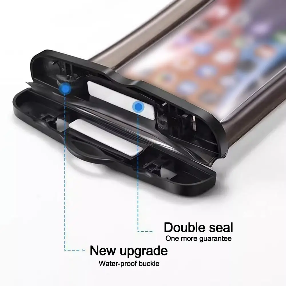 Transparent Waterproof Phone Case Touch Screen Under 7.0 inches Mobile Phone Cover with Lanyard Phone Sealed Bag Swimming&Diving thumbnail 3