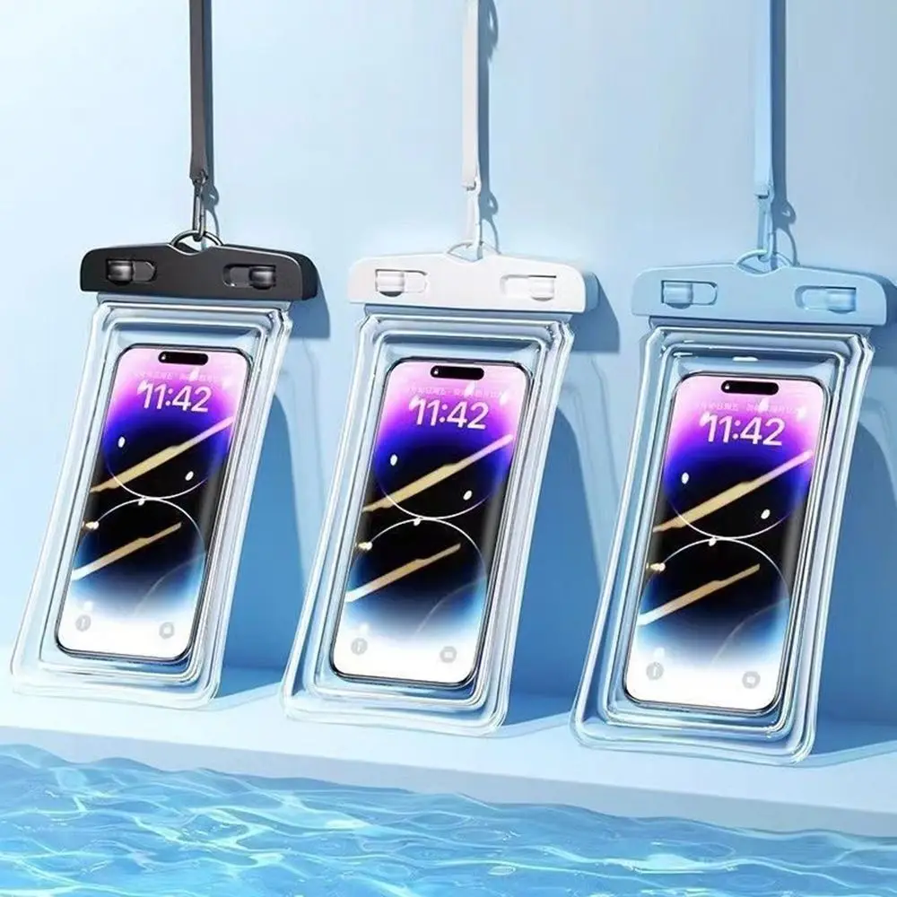 Transparent Waterproof Phone Case Touch Screen Under 7.0 inches Mobile Phone Cover with Lanyard Phone Sealed Bag Swimming&Diving thumbnail 2