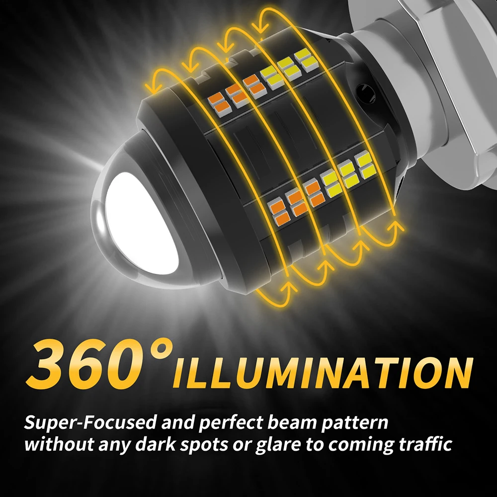 Oprah High Power Motorcycle LED Headlight Bulb H4 H6 BA20D P15D With Lens explorer Spotlight Work Light ATV Scooter Accessories thumbnail 5