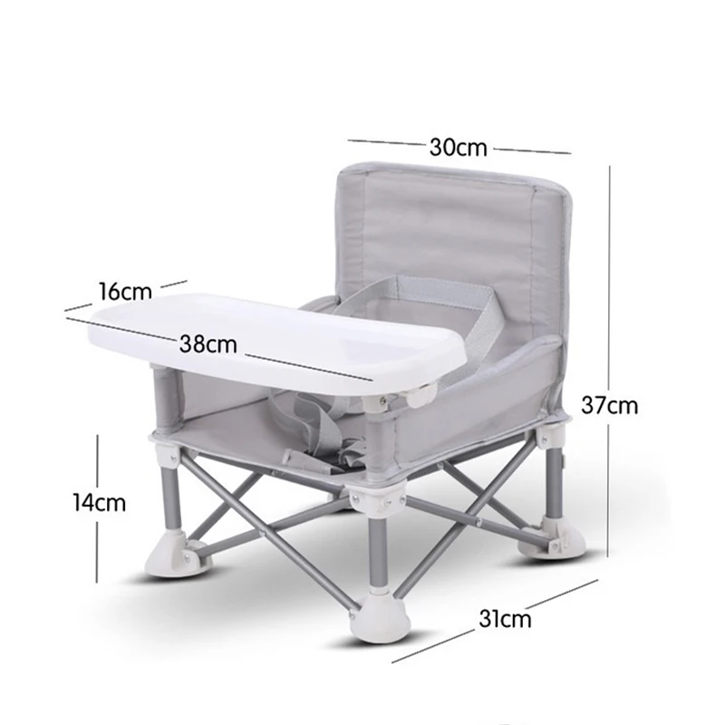 Folding Baby Eating Chair with Awning Outdoor Travel Portable Sunshade Baby Seats Detachable Feeding Tray Multifunctional thumbnail 5