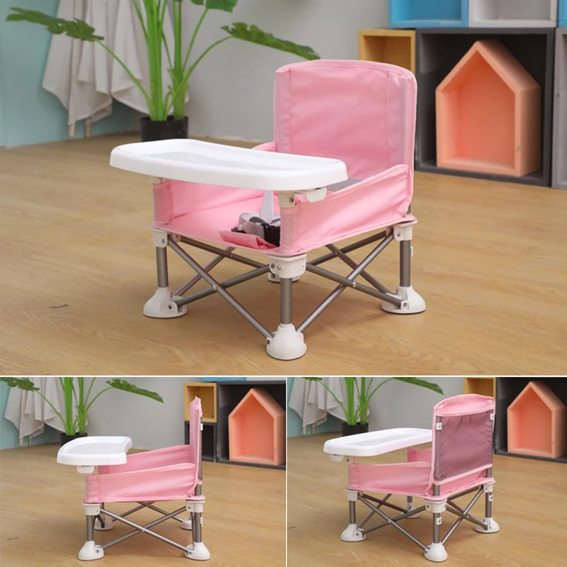 Folding Baby Eating Chair with Awning Outdoor Travel Portable Sunshade Baby Seats Detachable Feeding Tray Multifunctional thumbnail 3