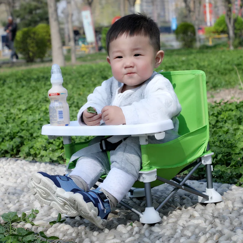 Folding Baby Eating Chair with Awning Outdoor Travel Portable Sunshade Baby Seats Detachable Feeding Tray Multifunctional thumbnail 2