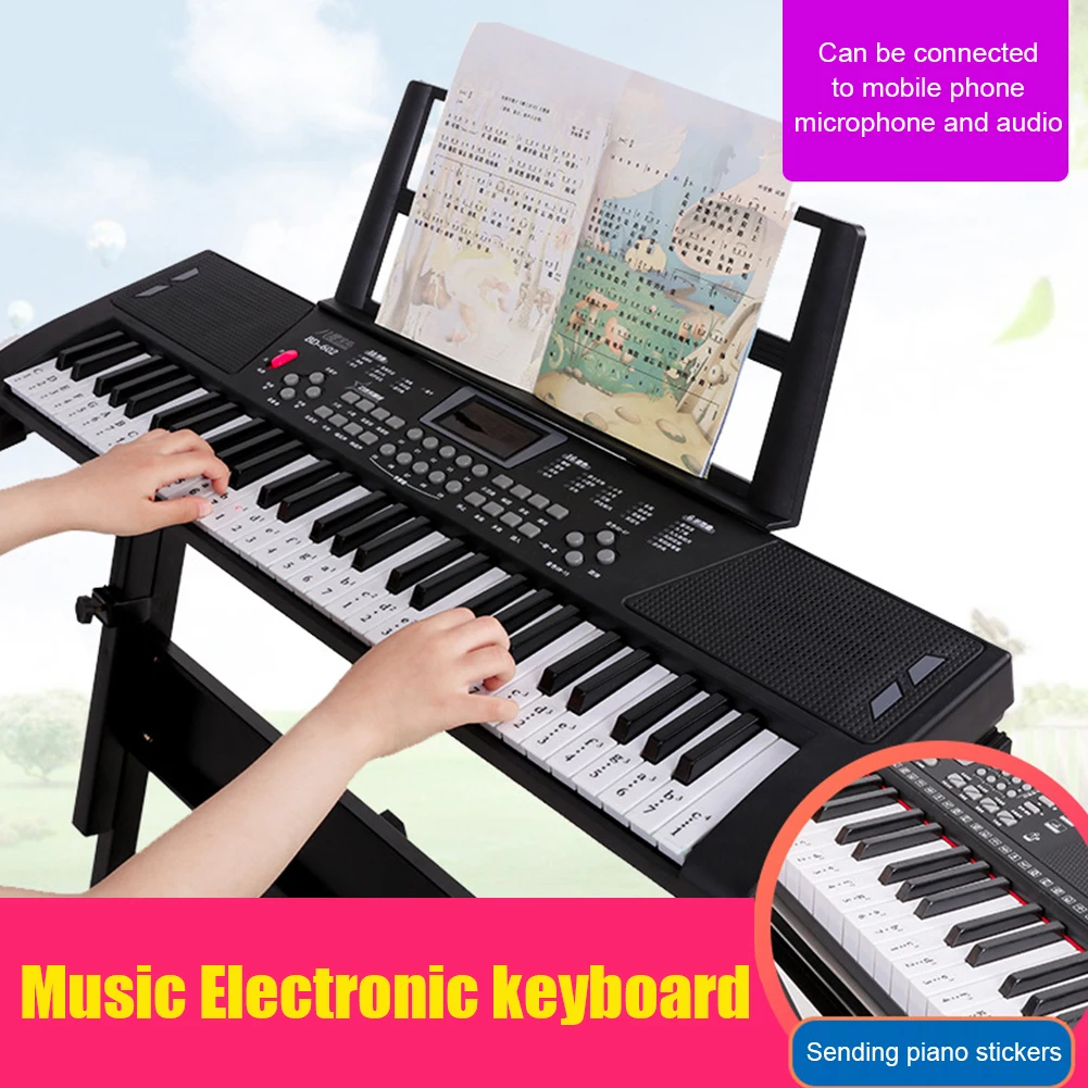 61 Keys USB Digital Keyboard Piano Professional Children's Electronic Piano Portable Kid Toy Electronic Organ Musical Instrument thumbnail 3