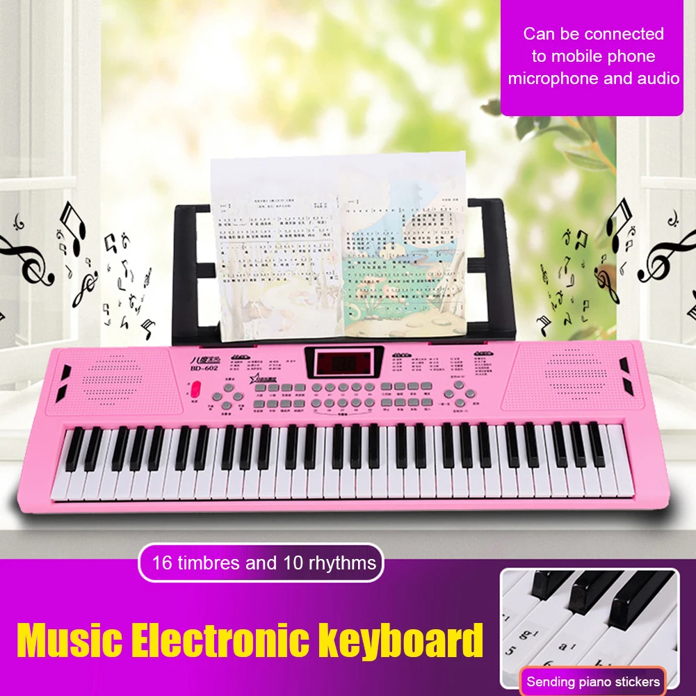 61 Keys USB Digital Keyboard Piano Professional Children's Electronic Piano Portable Kid Toy Electronic Organ Musical Instrument thumbnail 2