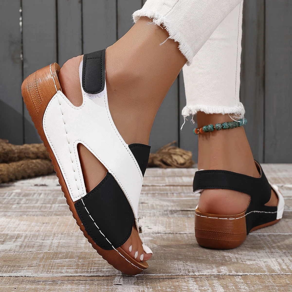 Summer Shoes Women Sandals Plus Size Walking Shoes Casual Women Shoe Wedge Sandals Ladies Party Female Footwear Women Sandal thumbnail 2