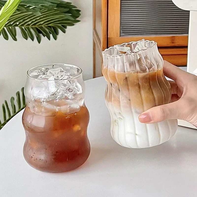 Creative Glass Cup Transparent Heat-resistant Tumbler Juice Milk Coffee Mug Home Water Glasses Beer Cocktail Glasses Drinkware thumbnail 2