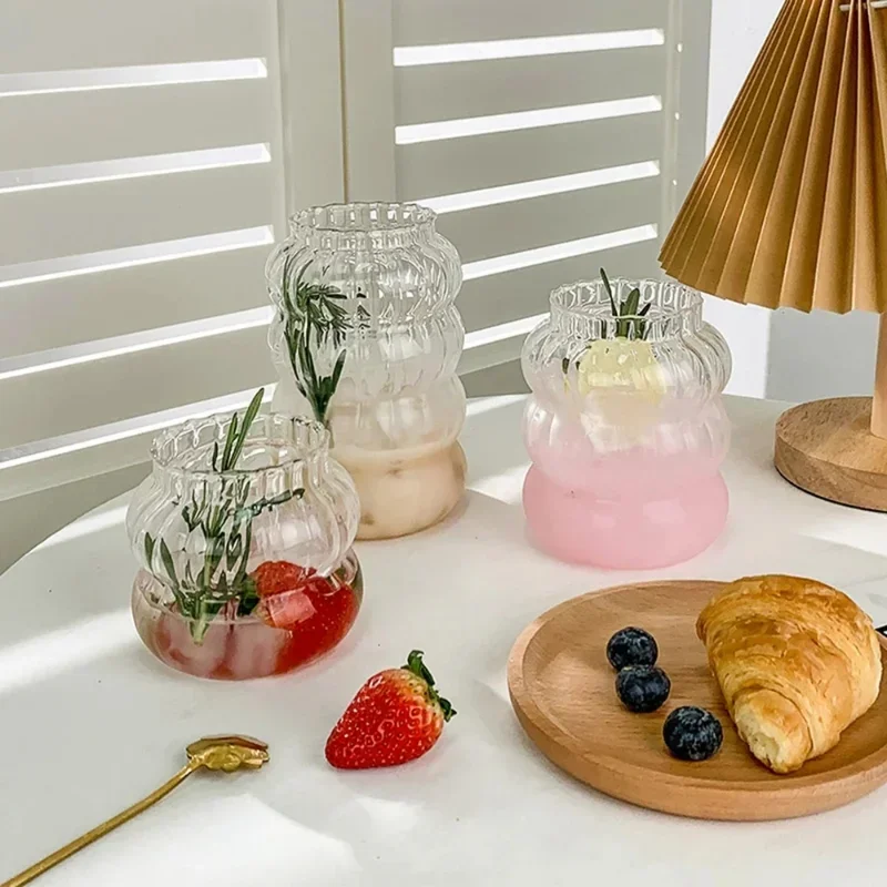 Creative Glass Cup Transparent Heat-resistant Tumbler Juice Milk Coffee Mug Home Water Glasses Beer Cocktail Glasses Drinkware thumbnail 4