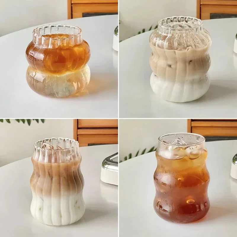 Creative Glass Cup Transparent Heat-resistant Tumbler Juice Milk Coffee Mug Home Water Glasses Beer Cocktail Glasses Drinkware thumbnail 5