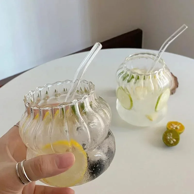 Creative Glass Cup Transparent Heat-resistant Tumbler Juice Milk Coffee Mug Home Water Glasses Beer Cocktail Glasses Drinkware thumbnail 3