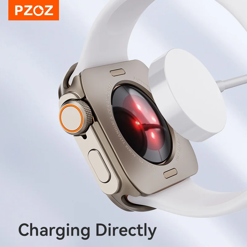 PZOZ For iWatch Ultra 2 3 Metal Shell PC Back Cover For Apple Watch Case Series 11 10 9 8 7 se 6 45mm 44mm Change to Ultra 49mm thumbnail 6