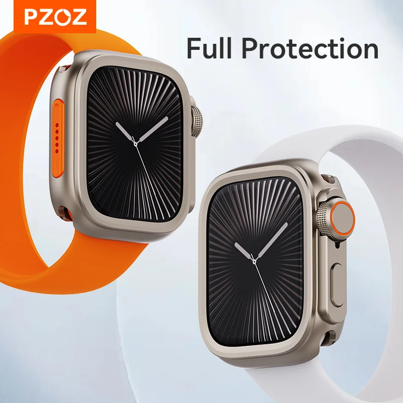 PZOZ For iWatch Ultra 2 3 Metal Shell PC Back Cover For Apple Watch Case Series 11 10 9 8 7 se 6 45mm 44mm Change to Ultra 49mm thumbnail 5