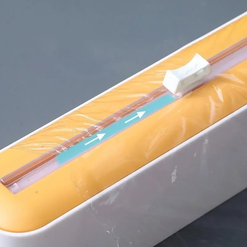 Plastic Wrap Dispensers Multi Purpose Cling Film Dispenser with Cutter Refillable Kitchen Storage Organization thumbnail 5