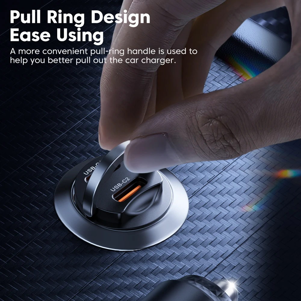 Toocki 45W USB Type C Dual Ports Car Charger Quick Charge 3.0 FCP SCP For iPhone Xiaomi Huawei Samsung Fast Charging Car Charger thumbnail 3