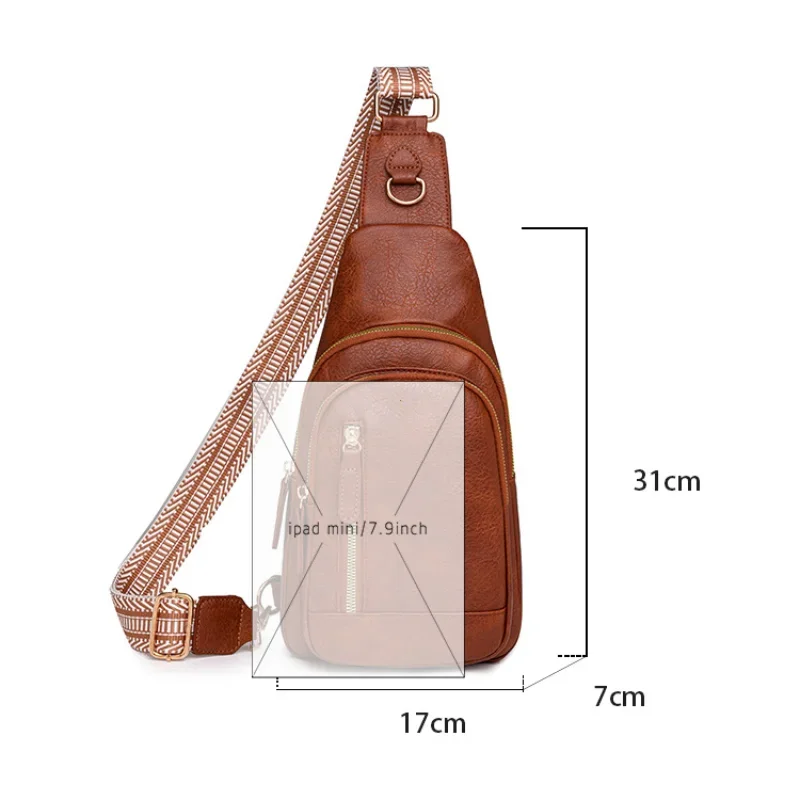 Women Bag Fashion Sling Bag for Woman High Quality PU Leather Pack Crossbody Chest Bolsa Feminina Sacs À Main Shoulder Messenger thumbnail 6