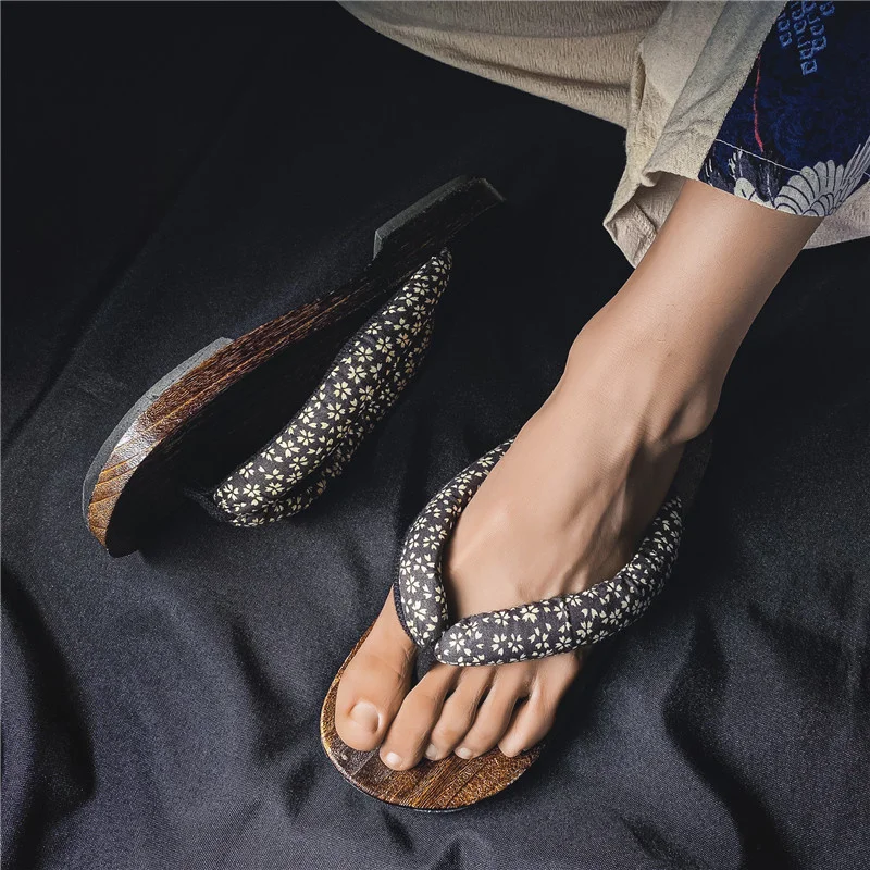 Man Slipper 2022 New Japanese Herringbone Slippers Wooden Clogs Geta Flip Flops Anti Slip In Summer Cos Shoes thumbnail 2
