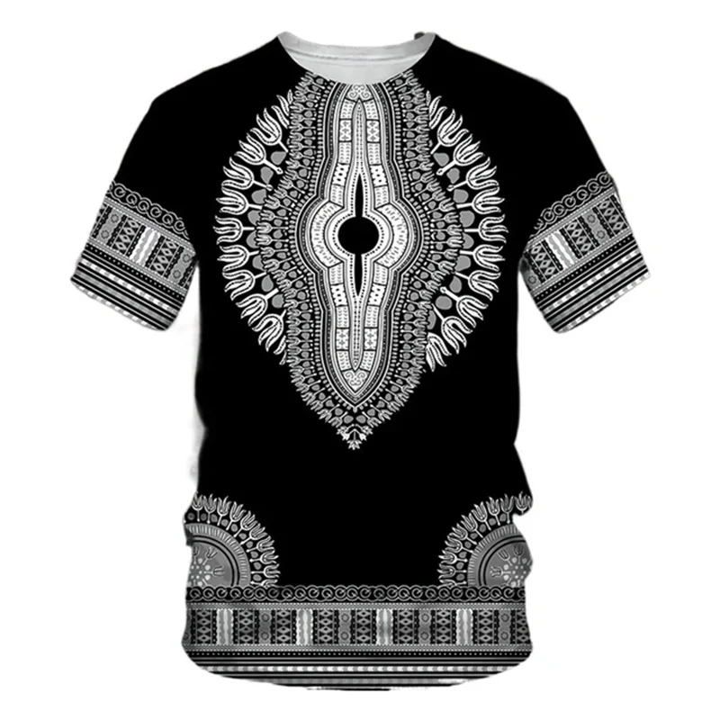 Summer Harajuku 3D Print African Dashiki Ethnic Patterns T Shirt For Men Kid Fashion Streetwear Tee Shirts Unisex Mens Clothing thumbnail 6
