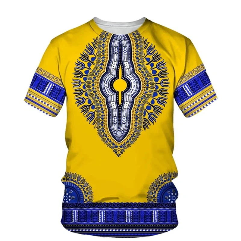 Summer Harajuku 3D Print African Dashiki Ethnic Patterns T Shirt For Men Kid Fashion Streetwear Tee Shirts Unisex Mens Clothing thumbnail 3