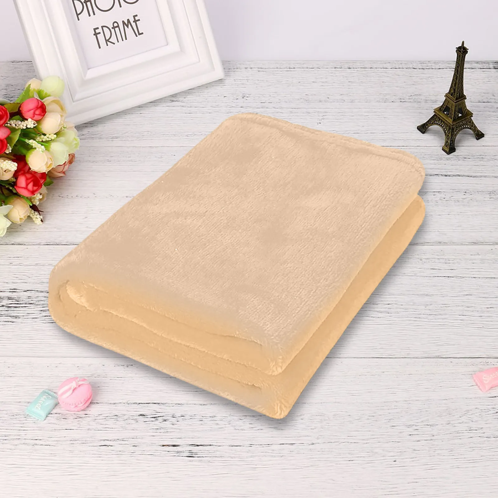 Plain Flannel Coral Blanket Small Fleece Sheet Super Warm Solid Micro Plush Fleece Blanket Throw Rug Sofa Bedding Supplies thumbnail 3