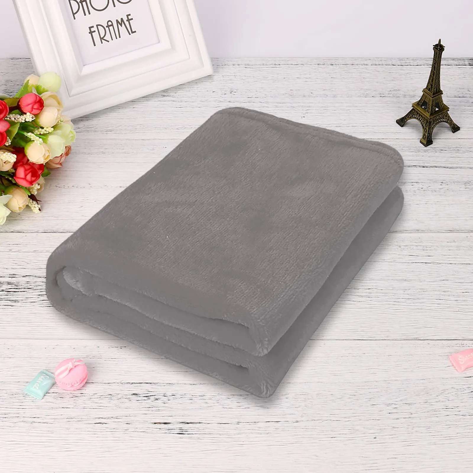 Plain Flannel Coral Blanket Small Fleece Sheet Super Warm Solid Micro Plush Fleece Blanket Throw Rug Sofa Bedding Supplies thumbnail 6