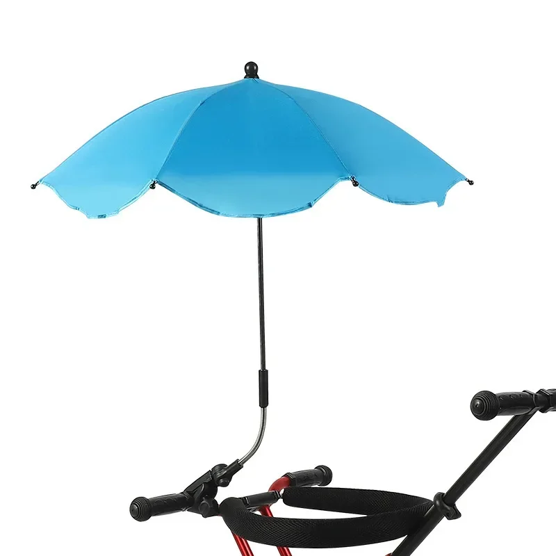 Universal Baby Car Pram Umbrella Adjustable Shade Umbrella Uv Sunshade For Stroller Accessories Sun Visor Portable Parasol Items thumbnail 2