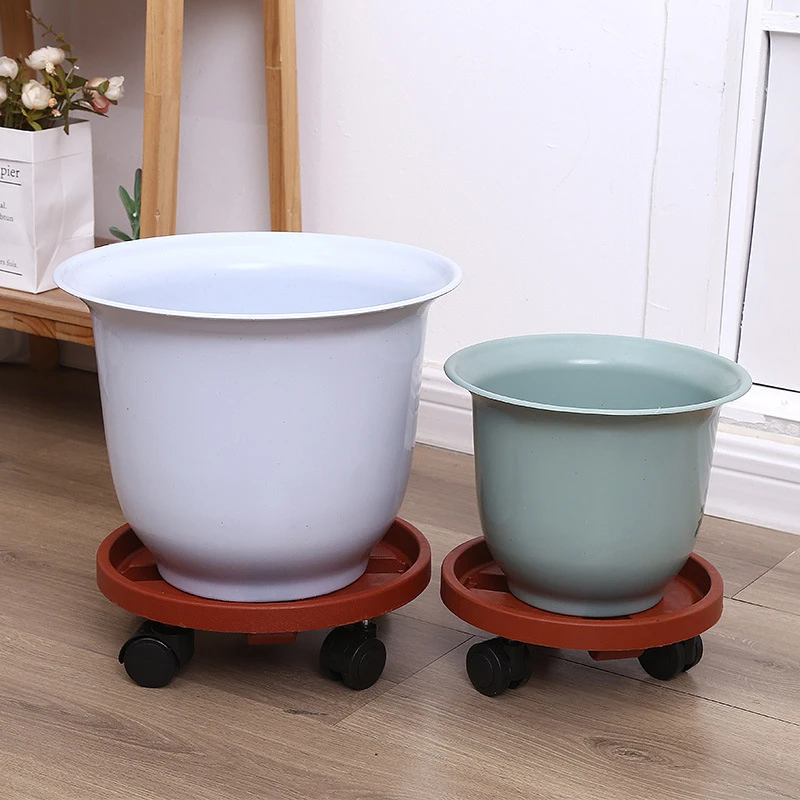 Removable Plant Stand Flower Pot Tray With Universal Wheel Heavy Rolling Flower Pot Rack Indoor And Outdoor Balcony thumbnail 4