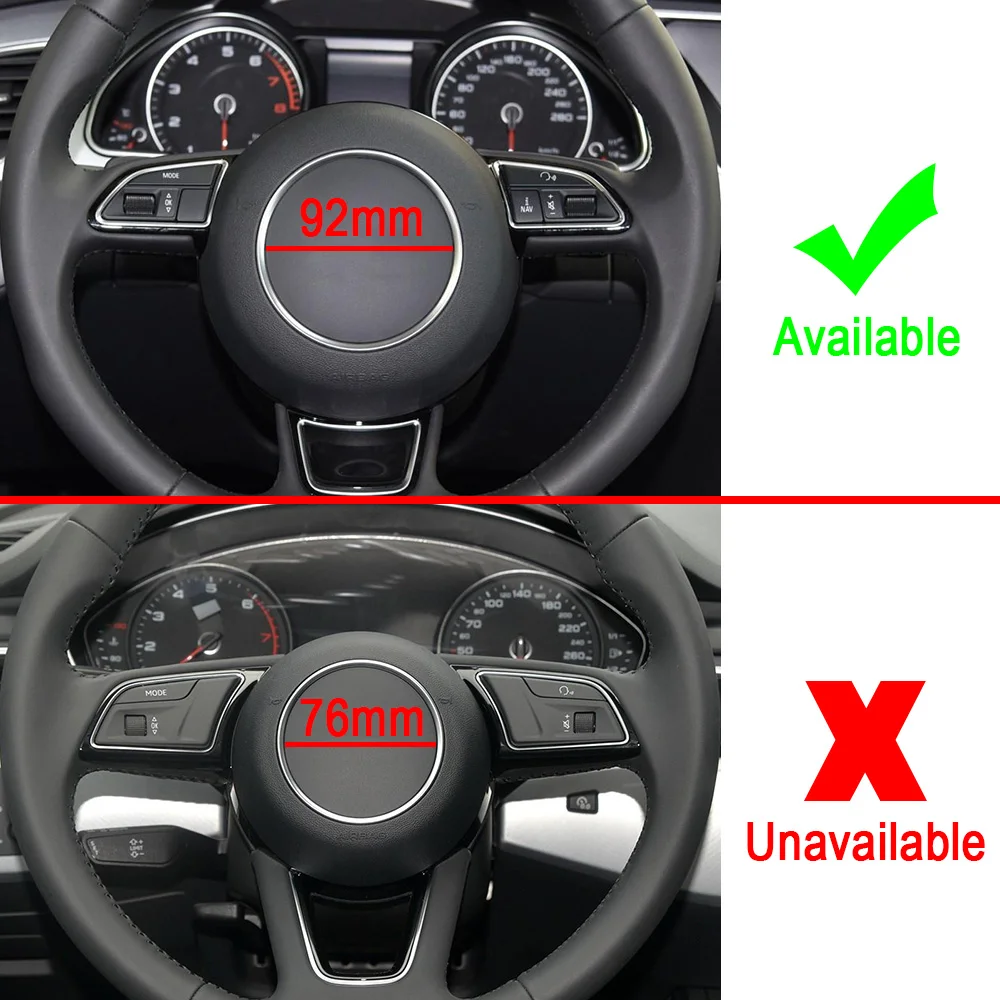For Audi A1 A3 A4 A5 A6 A7A8 Q3 Q5 Q7 SQ5 S1 S3 S4 S5 S6 S7 S8 RS3 RS5 RS6 Car Steering Wheel Decoration Ring Trim Cover Sticker thumbnail 2
