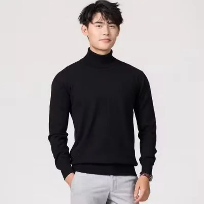 Cashmere Cotton Blend Turtleneck Men Jumper 2025 Autumn Winter Wram Clothes Vetement Homme Pull Homme Hiver Man Pullover Sweater thumbnail 5