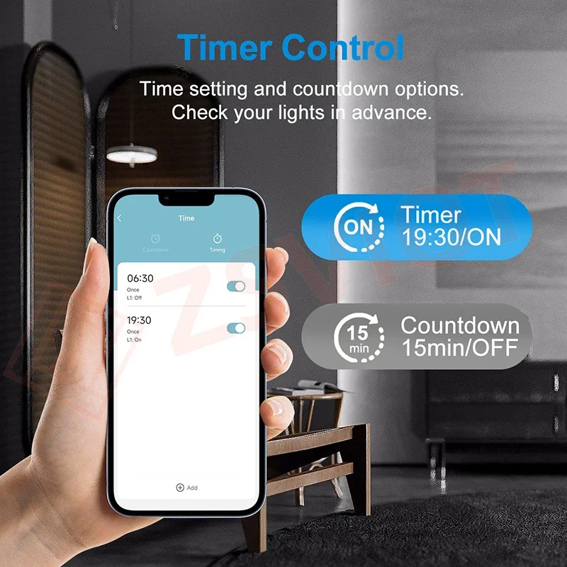 Tuya Smart Zigbee Switch With Weather time display Human body induction function 4 Gang Wall Light Button Switch remote control thumbnail 3