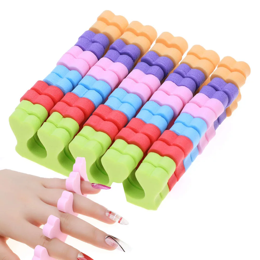 50 pairs Soft Toe Separators Fingers Foots Nail Art Tools Flexible Heart Design Nail Art Practice Manicure Pedicure Foot Braces thumbnail 5